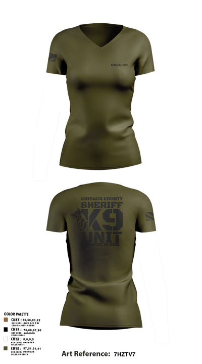 Chisago County K9 Unit 88074556 Women's Short Sleeve V-neck Shirt - 108