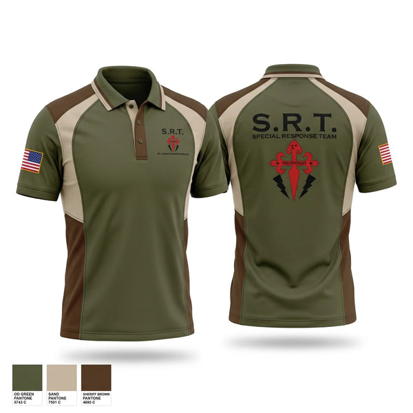 Short Sleeve Performance Polo, St. James Parish Sheriff's Office SRT, Police, Teamtime, Team time, sublimation, custom sports apparel, team uniforms, spirit wear, spiritwear, sports uniforms, custom shirts, team store, custom team store, fundraiser sports, apparel fundraiser