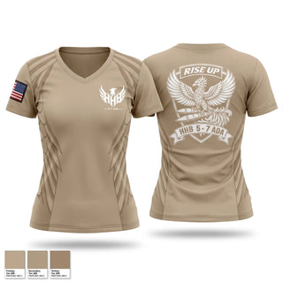 Womens Short Sleeve Vneck Shirt, HHB 5-7 ADA, Army, Teamtime, Team time, sublimation, custom sports apparel, team uniforms, spirit wear, spiritwear, sports uniforms, custom shirts, team store, custom team store, fundraiser sports, apparel fundraiser