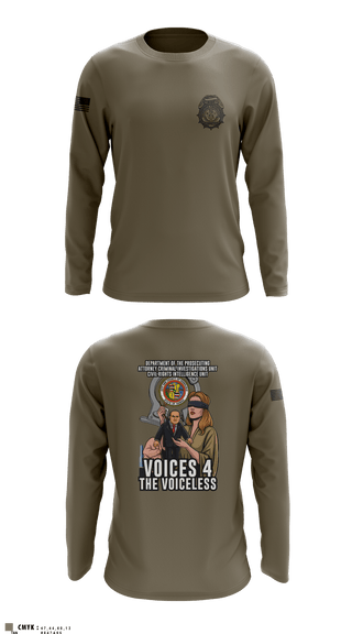 City & County of Honolulu Office of Prosecuting Attorney Criminal Investigations UnitMARDET 32513356 Long Sleeve Performance Shirt -2