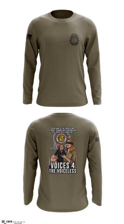 City & County of Honolulu Office of Prosecuting Attorney Criminal Investigations UnitMARDET 32513356 Long Sleeve Performance Shirt -2