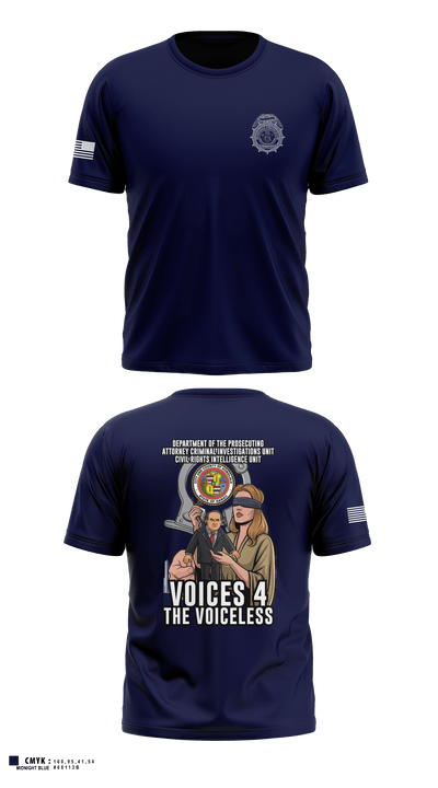City & County of Honolulu Office of Prosecuting Attorney Criminal Investigations UnitMARDET 32513356 Old School Cotton Feel Shirt - 1