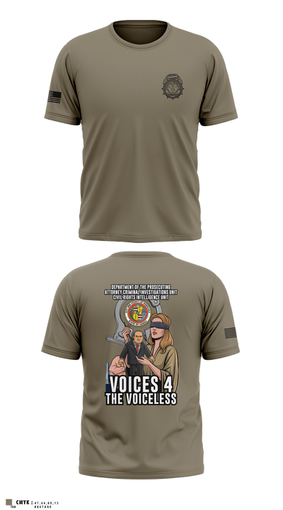 City & County of Honolulu Office of Prosecuting Attorney Criminal Investigations UnitMARDET 32513356 Old School Cotton Feel Shirt -2