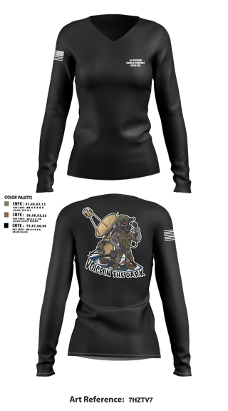 Womens Long Sleeve Vneck Shirt, CCO 603 ASB 3CAB, Army, Teamtime, Team time, sublimation, custom sports apparel, team uniforms, spirit wear, spiritwear, sports uniforms, custom shirts, team store, custom team store, fundraiser sports, apparel fundraiser
