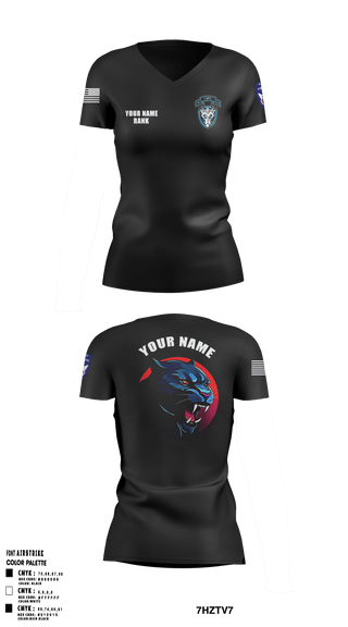 1st Platoon, 95th CBRN 66149028 Women's Short Sleeve V-neck Shirt - 1