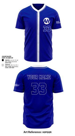 North American Hosiery 54204595 Full Button Baseball Jersey - 10