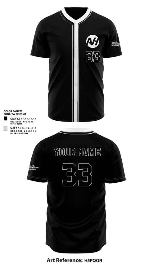 North American Hosiery 54204595 Full Button Baseball Jersey - 9 (1)