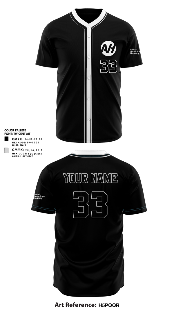 North American Hosiery 54204595 Full Button Baseball Jersey - 9 (1)