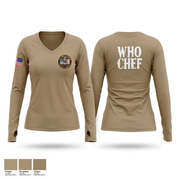 Womens Long Sleeve Vneck Shirt, MANCHU, Army, Teamtime, Team time, sublimation, custom sports apparel, team uniforms, spirit wear, spiritwear, sports uniforms, custom shirts, team store, custom team store, fundraiser sports, apparel fundraiser