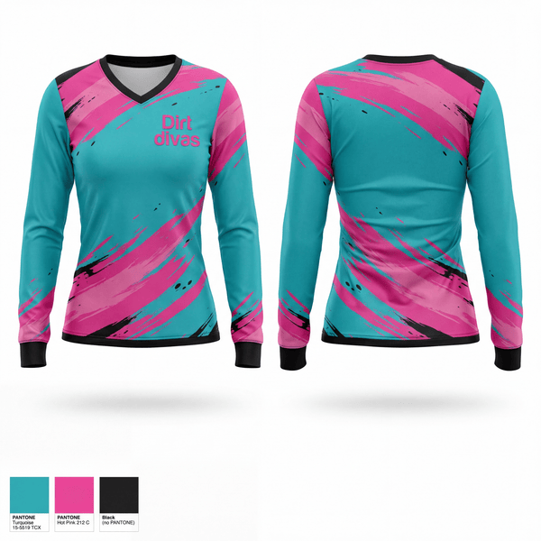 Womens Long Sleeve Vneck Shirt, Dirt divas, Softball, Teamtime, Team time, sublimation, custom sports apparel, team uniforms, spirit wear, spiritwear, sports uniforms, custom shirts, team store, custom team store, fundraiser sports, apparel fundraiser