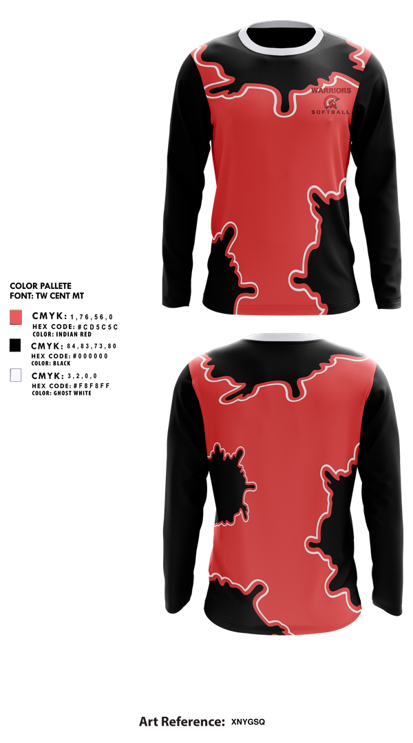 Long Sleeve Performance Shirt, Warriors, Softball, Teamtime, Team time, sublimation, custom sports apparel, team uniforms, spirit wear, spiritwear, sports uniforms, custom shirts, team store, custom team store, fundraiser sports, apparel fundraiser