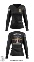 MARDET Fort Leonard Wood MO Basic Military Police SchoolhouseMARDET Fort Leonard Wood (FLW) Women's Long Sleeve V-neck Shirt -1