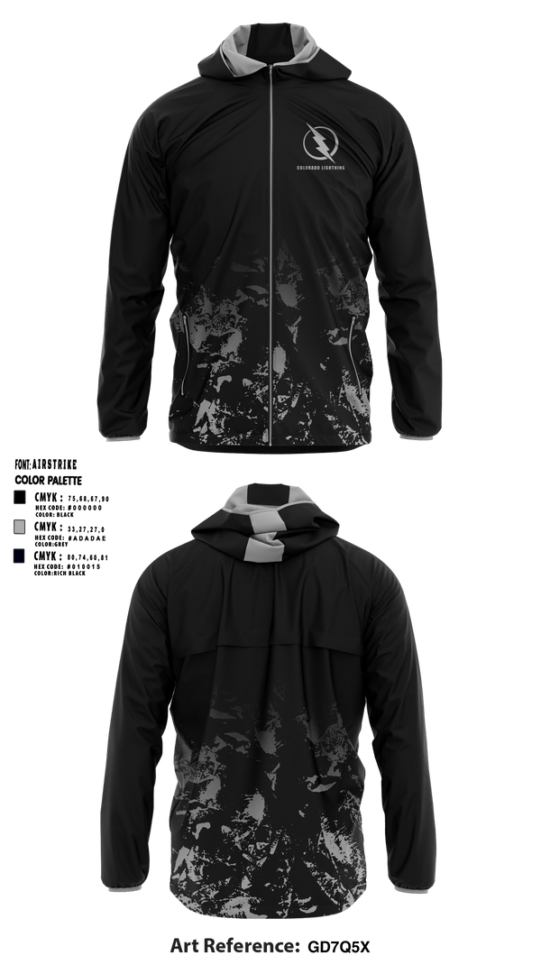 Colorado Lightning Basketball Club 24894382 Windbreaker - 1