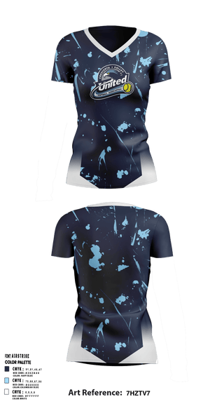 CV United Softball 25581706 Women's Short Sleeve V-neck Shirt - 1