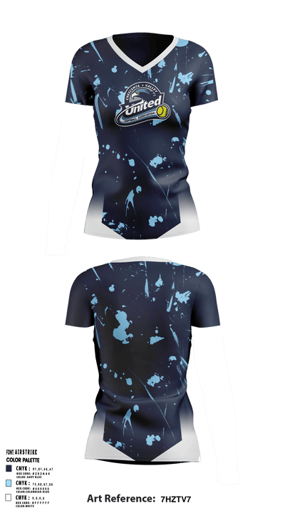 CV United Softball 25581706 Women's Short Sleeve V-neck Shirt - 1