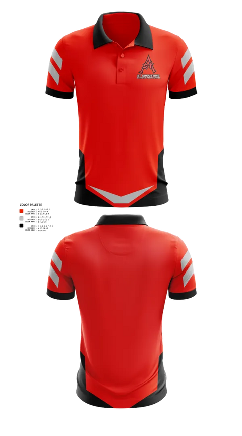 Short Sleeve Performance Polo, St Augustine Catholic High School, Spirit Store, Teamtime, Team time, sublimation, custom sports apparel, team uniforms, spirit wear, spiritwear, sports uniforms, custom shirts, team store, custom team store, fundraiser sports, apparel fundraiser
