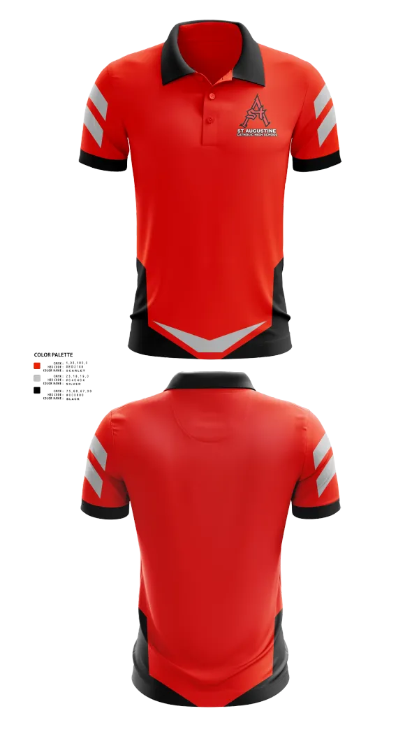 Short Sleeve Performance Polo, St Augustine Catholic High School, Spirit Store, Teamtime, Team time, sublimation, custom sports apparel, team uniforms, spirit wear, spiritwear, sports uniforms, custom shirts, team store, custom team store, fundraiser sports, apparel fundraiser