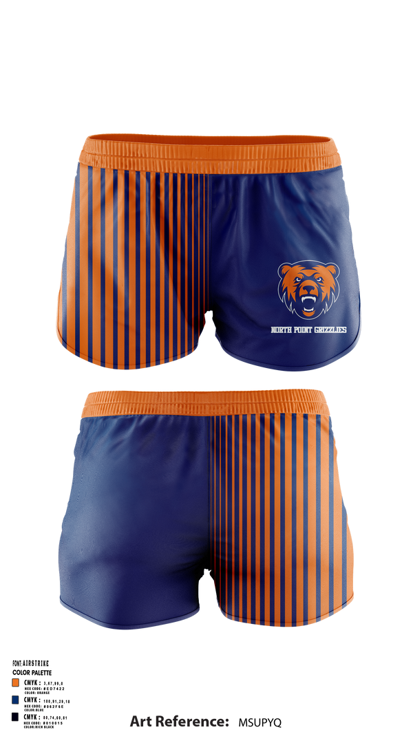 North Point Grizzlies 55035886 Women's Shorts - 1