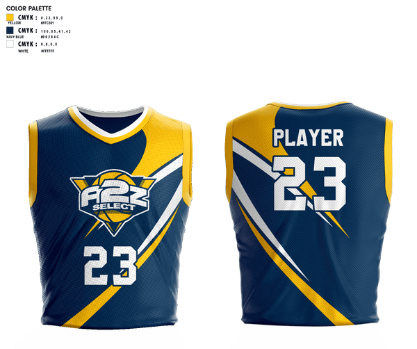 A2Z Select 95555799 Mens Reversible Basketball Jersey - 1