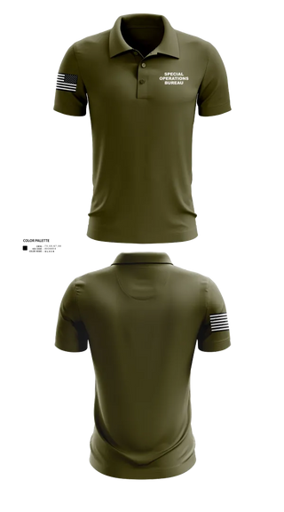 Short Sleeve Performance Polo, Special Operations Bureau, , Teamtime, Team time, sublimation, custom sports apparel, team uniforms, spirit wear, spiritwear, sports uniforms, custom shirts, team store, custom team store, fundraiser sports, apparel fundraiser