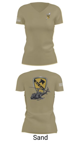 Womens Short Sleeve Vneck Shirt, 3227 aircav, Army, Teamtime, Team time, sublimation, custom sports apparel, team uniforms, spirit wear, spiritwear, sports uniforms, custom shirts, team store, custom team store, fundraiser sports, apparel fundraiser