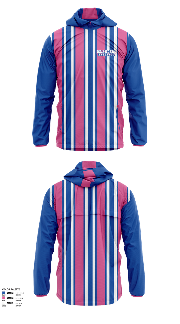Windbreaker, Islanders, Baseball, Teamtime, Team time, sublimation, custom sports apparel, team uniforms, spirit wear, spiritwear, sports uniforms, custom shirts, team store, custom team store, fundraiser sports, apparel fundraiser