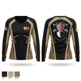 Womens Long Sleeve Vneck Shirt, S6 HHC 3rd Group, Army, Teamtime, Team time, sublimation, custom sports apparel, team uniforms, spirit wear, spiritwear, sports uniforms, custom shirts, team store, custom team store, fundraiser sports, apparel fundraiser