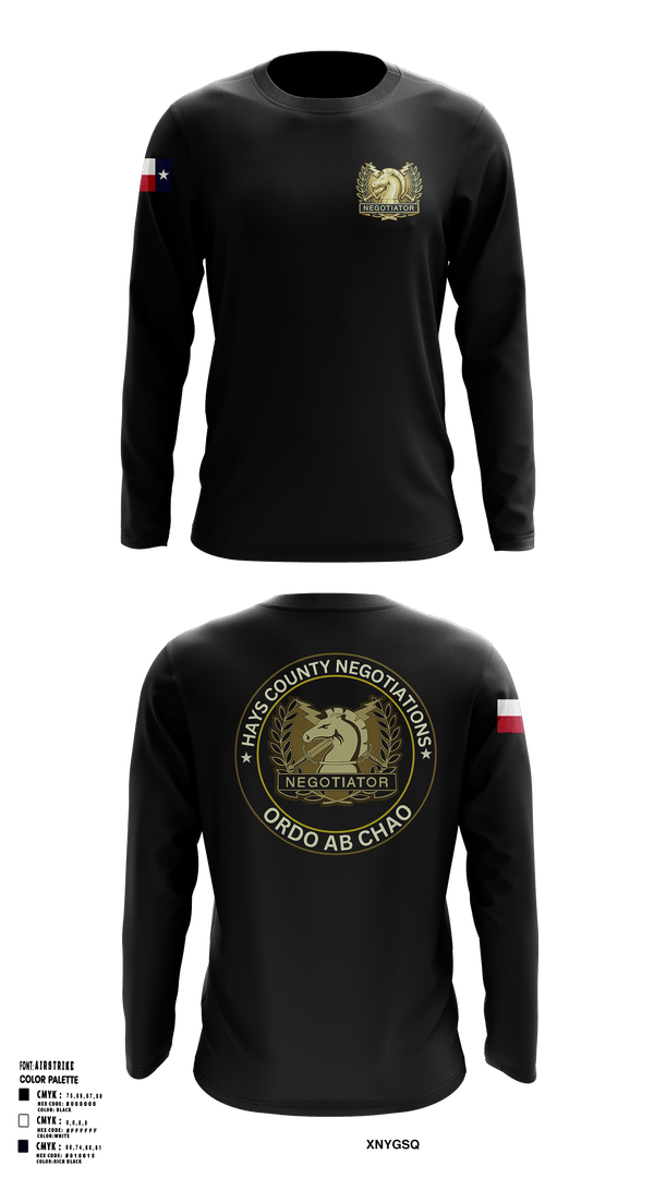 Hays County Crisis Negotiations Team 31818784 Long Sleeve Performance Shirt 1