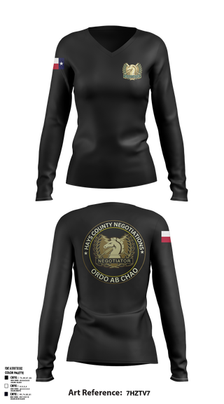 Hays County Crisis Negotiations Team 31818784 Women's Long Sleeve V-neck Shirt - 1