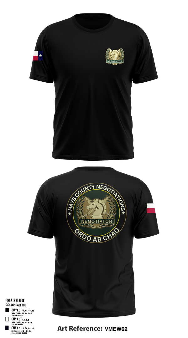 Hays County Crisis Negotiations Team 31818784 Old School Cotton Feel Shirt - 1