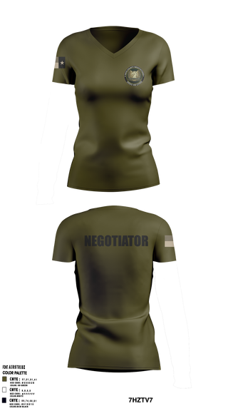 Hays County Crisis Negotiations Team 31818784 Women's Short Sleeve V-neck Shirt - 3