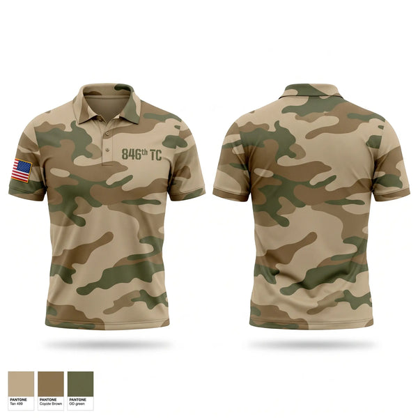Short Sleeve Performance Polo, 846th TC, Army, Teamtime, Team time, sublimation, custom sports apparel, team uniforms, spirit wear, spiritwear, sports uniforms, custom shirts, team store, custom team store, fundraiser sports, apparel fundraiser