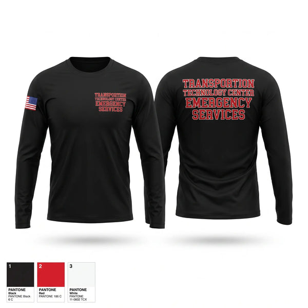 Long Sleeve Performance Shirt, Transportion Technology Center Emergency Services, Fire Department, Teamtime, Team time, sublimation, custom sports apparel, team uniforms, spirit wear, spiritwear, sports uniforms, custom shirts, team store, custom team store, fundraiser sports, apparel fundraiser
