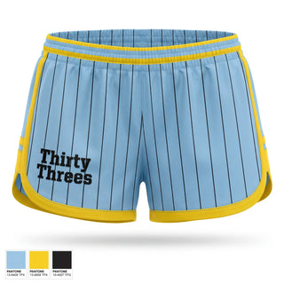 Womens Shorts, Thirty Threes, Softball, Teamtime, Team time, sublimation, custom sports apparel, team uniforms, spirit wear, spiritwear, sports uniforms, custom shirts, team store, custom team store, fundraiser sports, apparel fundraiser