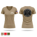 2nd PLT, C co, 1-63 AR BN Women's Short Sleeve V-neck Shirt - 1