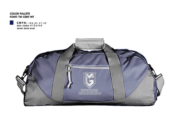 Duffle Bag, Valley Sports Academy Guardians, Spirit Store, Teamtime, Team time, sublimation, custom sports apparel, team uniforms, spirit wear, spiritwear, sports uniforms, custom shirts, team store, custom team store, fundraiser sports, apparel fundraiser