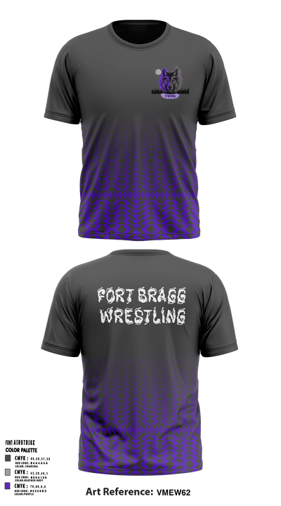 Fort Bragg Middle School Wrestling Short Sleeve Performance Shirt - 2
