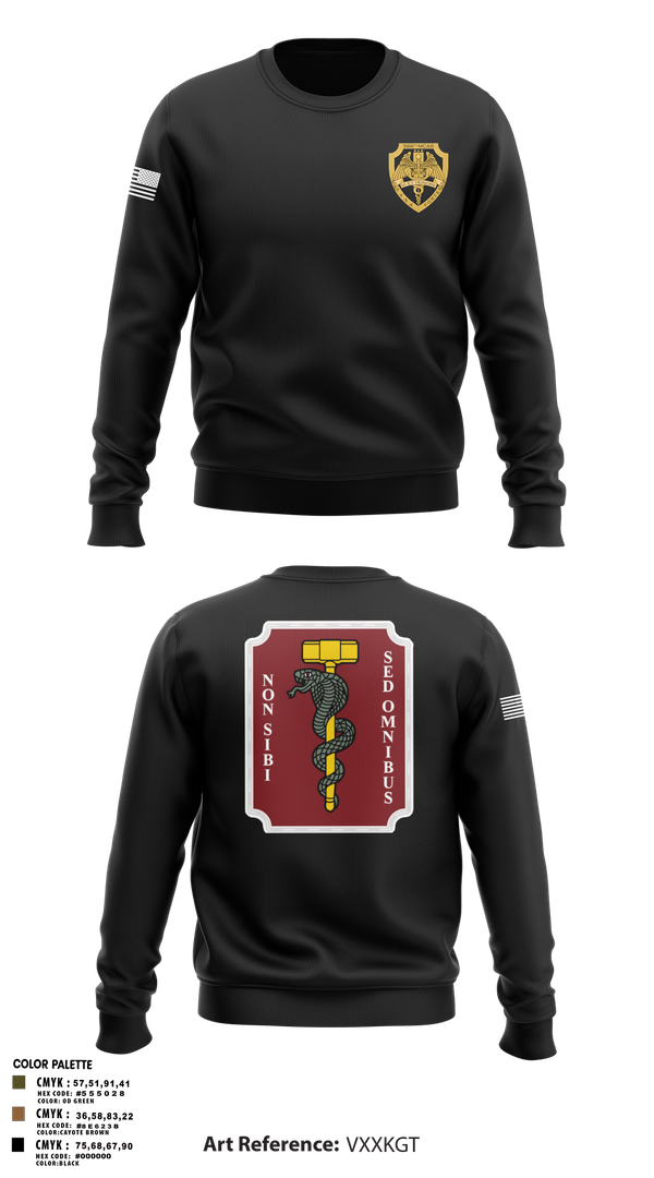 Crew Neck Sweatshirt, Hammer platoon, 566th MCAS, Army, Teamtime, Team time, sublimation, custom sports apparel, team uniforms, spirit wear, spiritwear, sports uniforms, custom shirts, team store, custom team store, fundraiser sports, apparel fundraiser