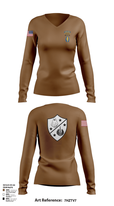 CSO 60647383 Women's Long Sleeve V-neck Shirt - 6