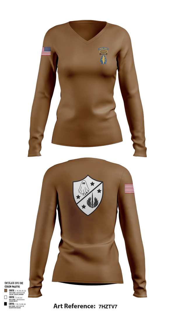 CSO 60647383 Women's Long Sleeve V-neck Shirt - 6