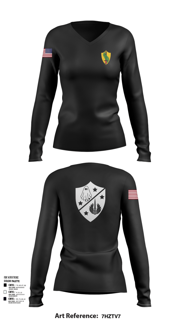 CSO 60647383 Women's Long Sleeve V-neck Shirt - 8