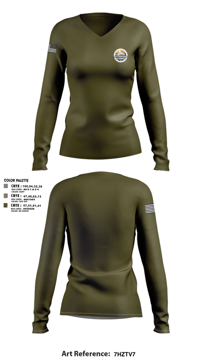 Overboard Marine and RV 25619615 Women's Long Sleeve V-neck Shirt - 12