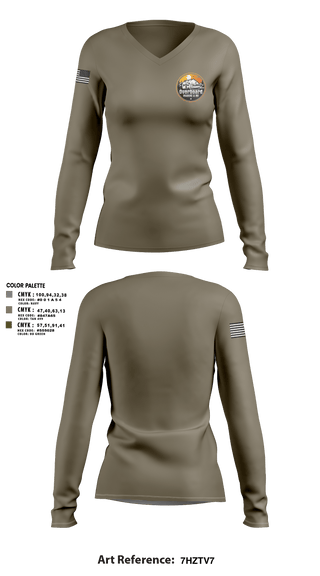 Overboard Marine and RV 25619615 Women's Long Sleeve V-neck Shirt -2