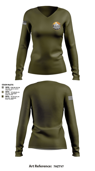 Overboard Marine and RV 25619615 Women's Long Sleeve V-neck Shirt -3