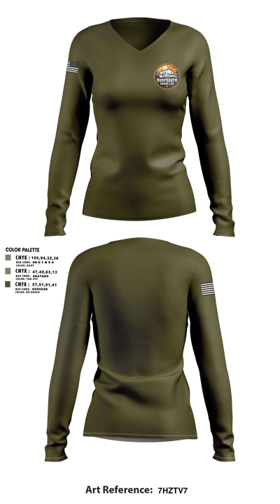 Overboard Marine and RV 25619615 Women's Long Sleeve V-neck Shirt -3