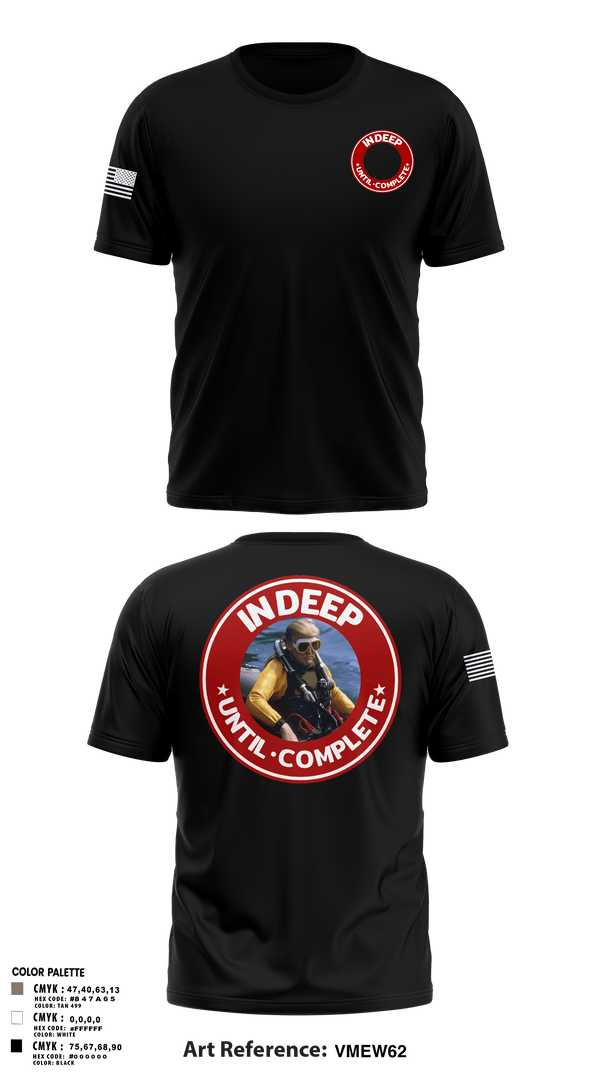 In Deep Until Complete 86689934 Short Sleeve Performance Shirt - 6