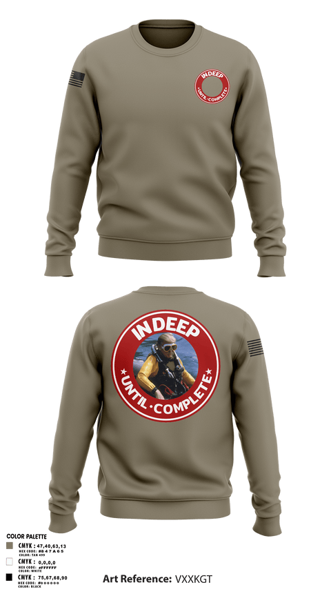 In Deep Until Complete 86689934 Crew Neck Sweatshirt - 4