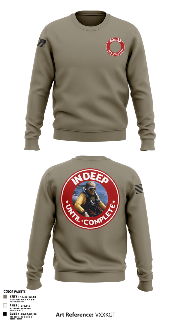 In Deep Until Complete 86689934 Crew Neck Sweatshirt - 4