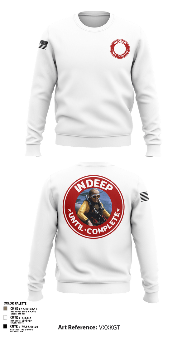 In Deep Until Complete 86689934 Crew Neck Sweatshirt - 5