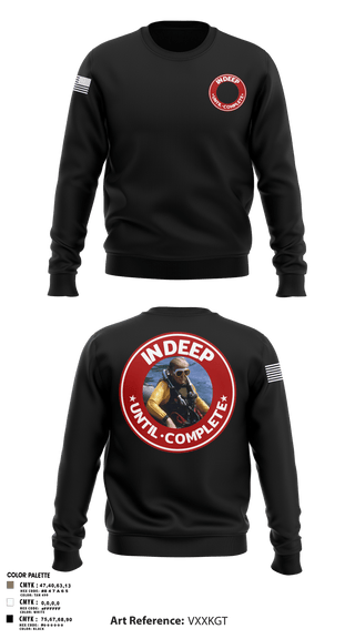 In Deep Until Complete 86689934 Crew Neck Sweatshirt - 6